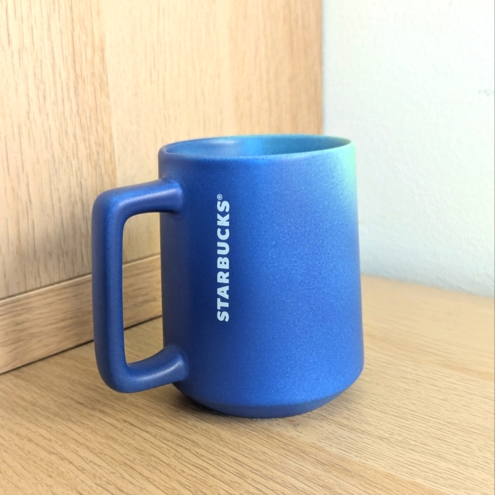 Starbucks Blue Green Ombre Ceramic Mug